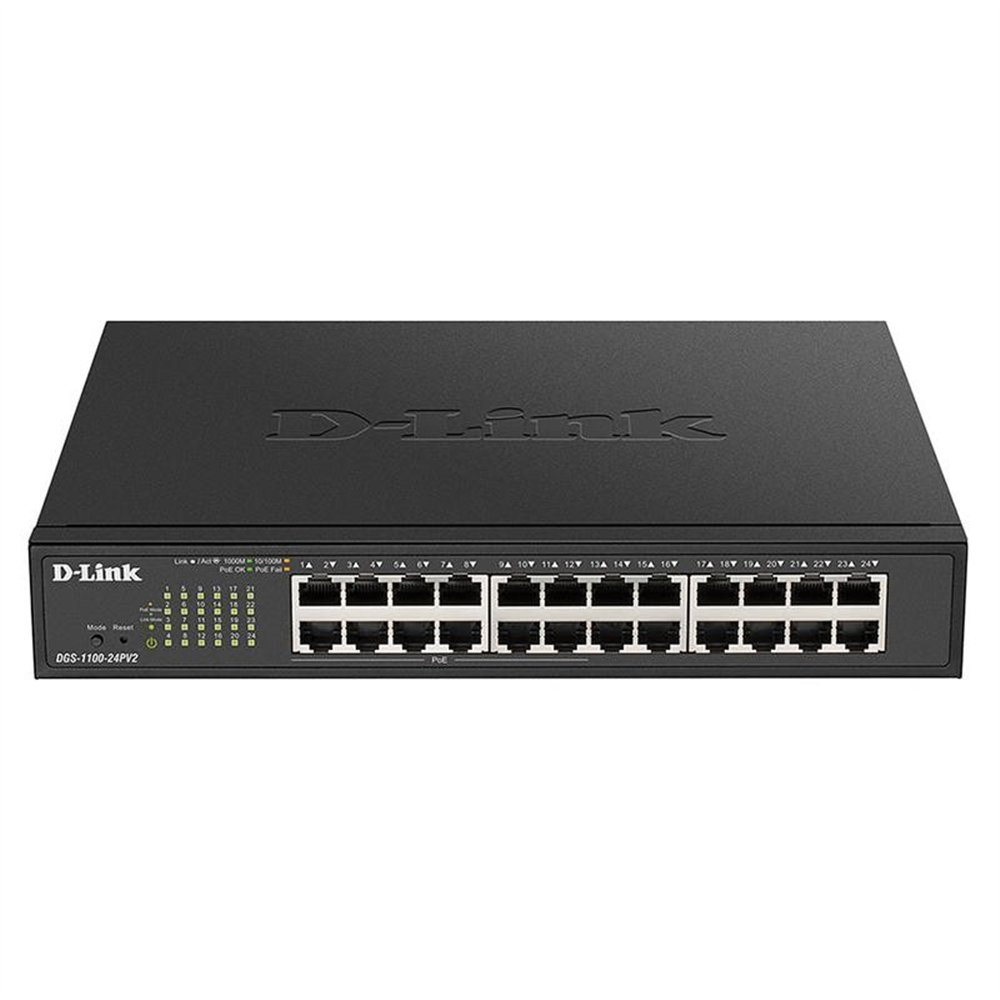 switch d-link gigabit 24 puertos + poe dgs-1100-24pv2/e