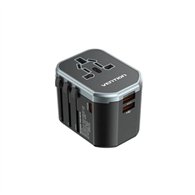 cargador de pared vention universal usb-c 2xusb-a 20w