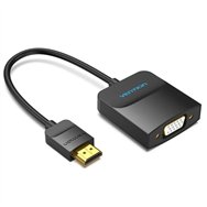 adaptador conversor vention hdmi/m a vga/h 15cm black