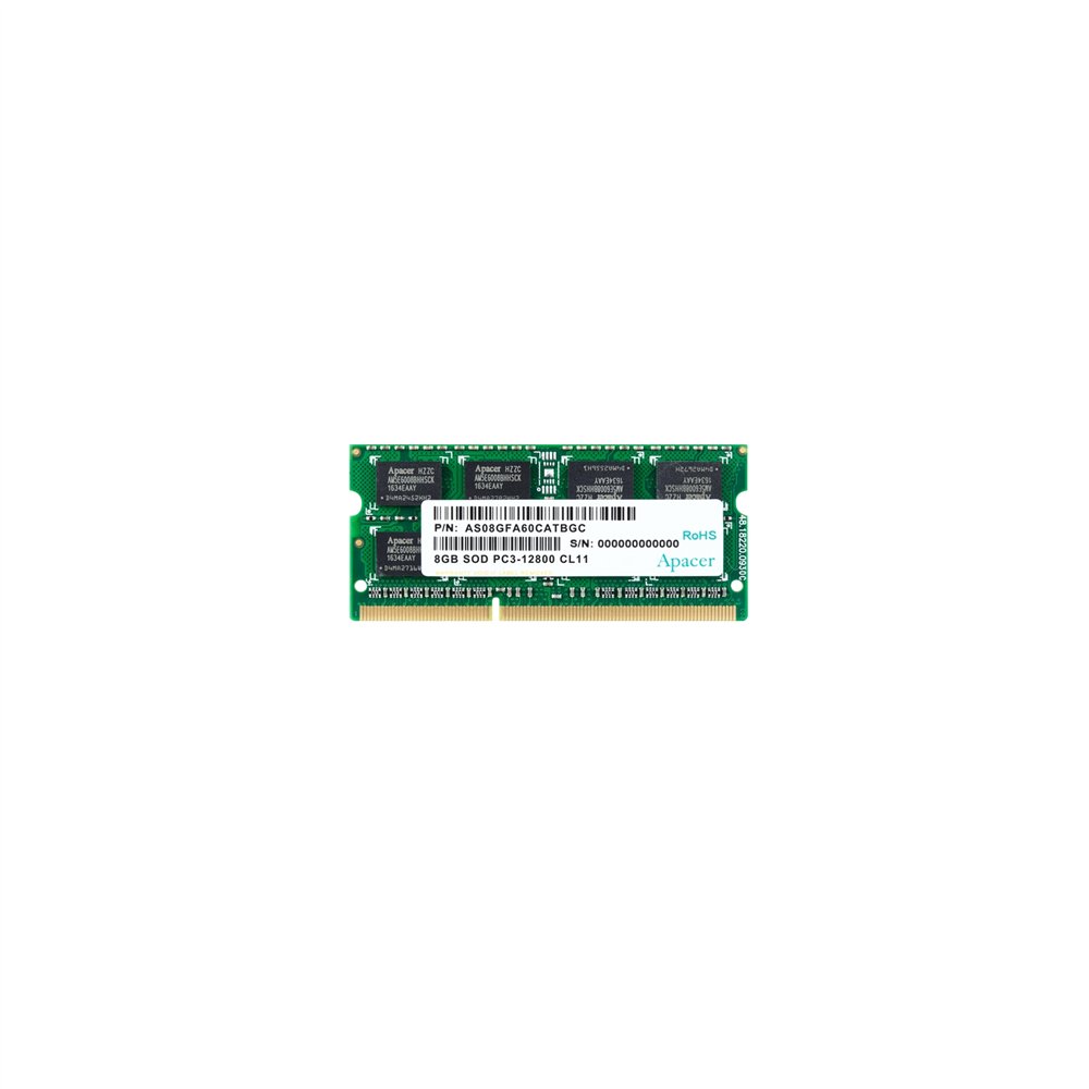 apacer as08gfa60catbgj módulo de memoria 8 gb 1 x 8 gb ddr3 1600 mhz