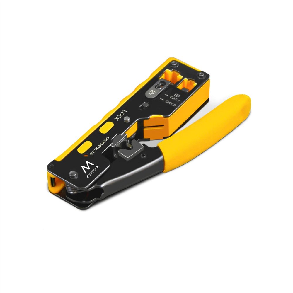 ewent ew9006 crimpadora herramienta para prensar negro, amarillo
