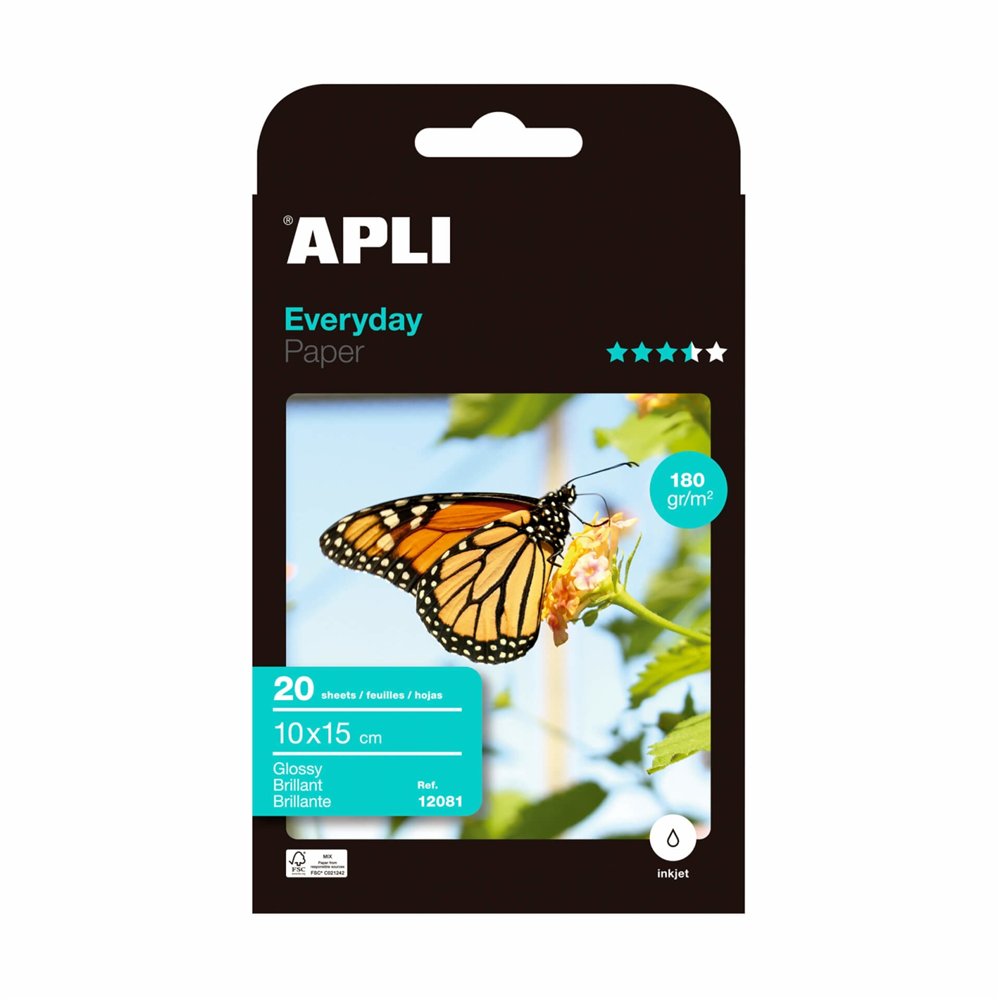 apli 12081 papel fotográfico blanco
