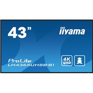 iiyama lh4365uhsb-b1 pantalla de señalización diseño de quiosco 108 cm (42.5") led wifi 800 cd / m² 4k ultra hd negro procesador