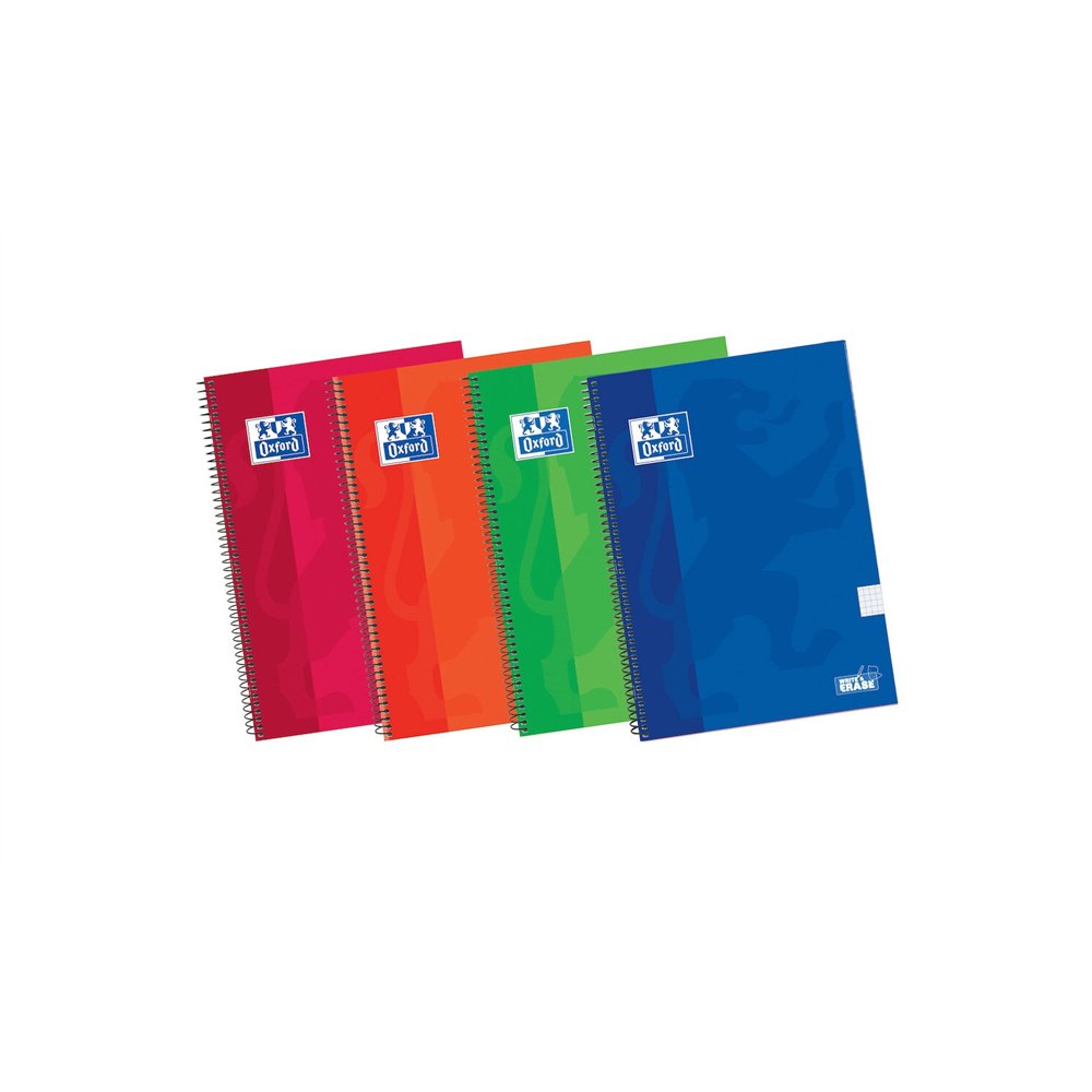 oxford 100430151 cuaderno y block 80 hojas colores surtidos