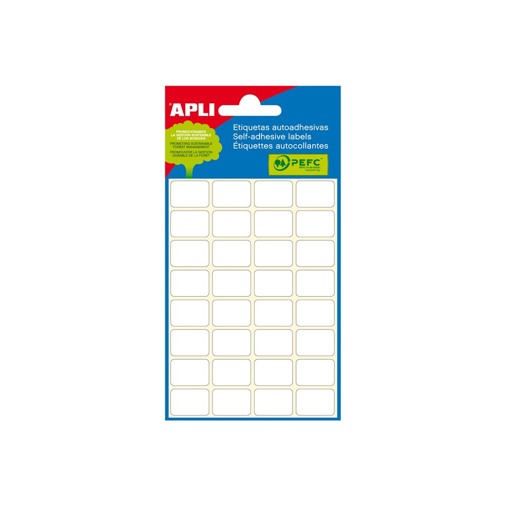 apli 02661 etiqueta autoadhesiva alrededor permanente blanco 210 pieza(s)