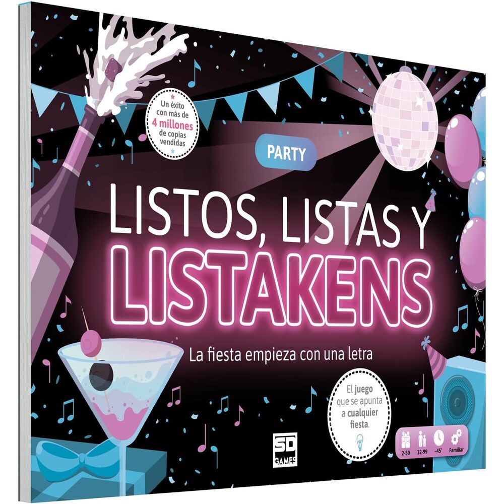 juego mesa listos listas y listakens party español