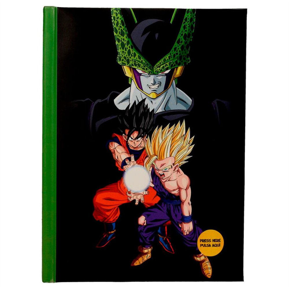 cuaderno a5 cell final battle dragon ball z con luz