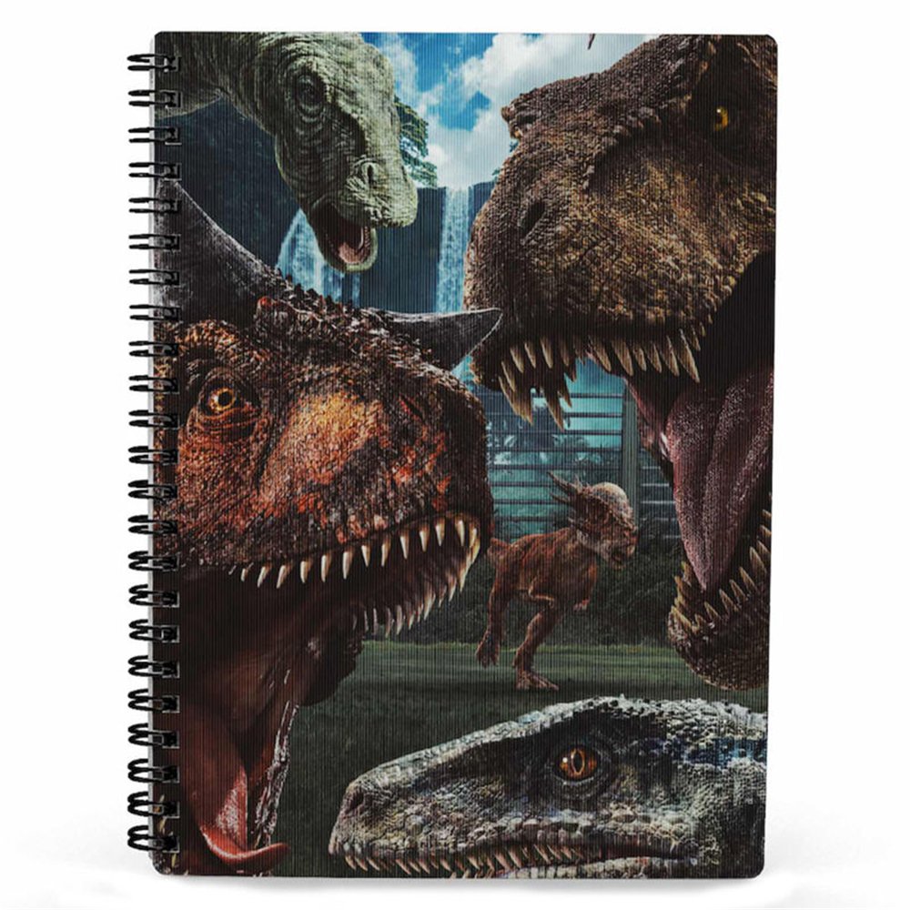 cuaderno 3d selfie jurassic world