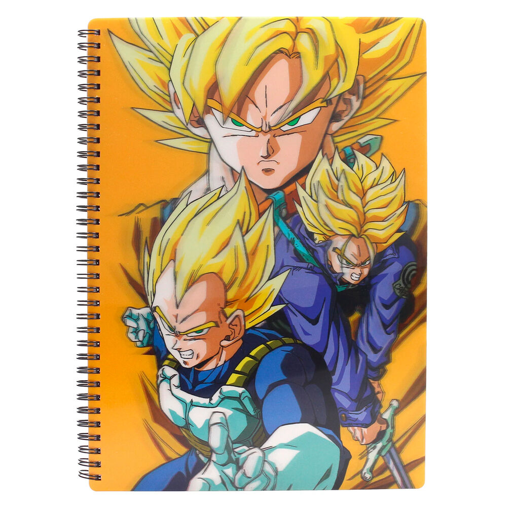 cuaderno a4 saiyans dragon ball z