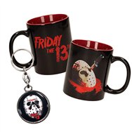 taza + llavero metalico viernes 13