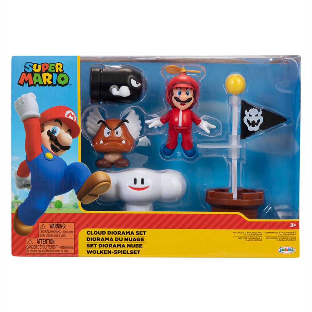 set diorama nube super mario nintendo