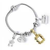 pulsera charm plateada friends
