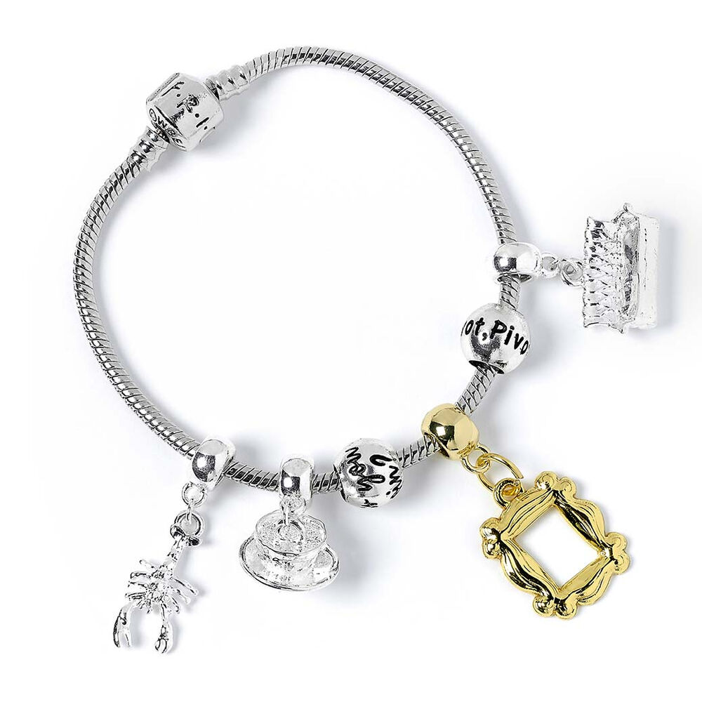 pulsera charm plateada friends