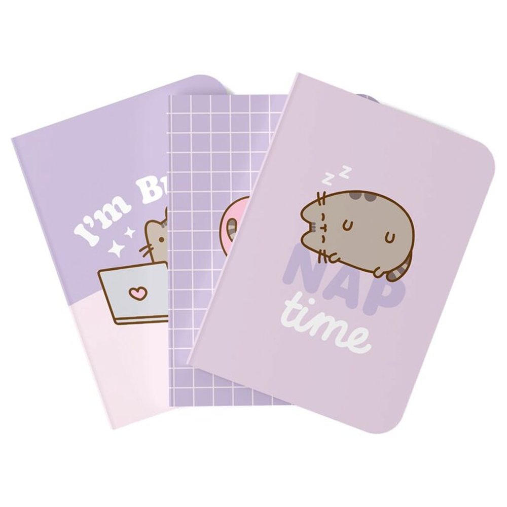 set 3 cuadernos a6 moments pusheen