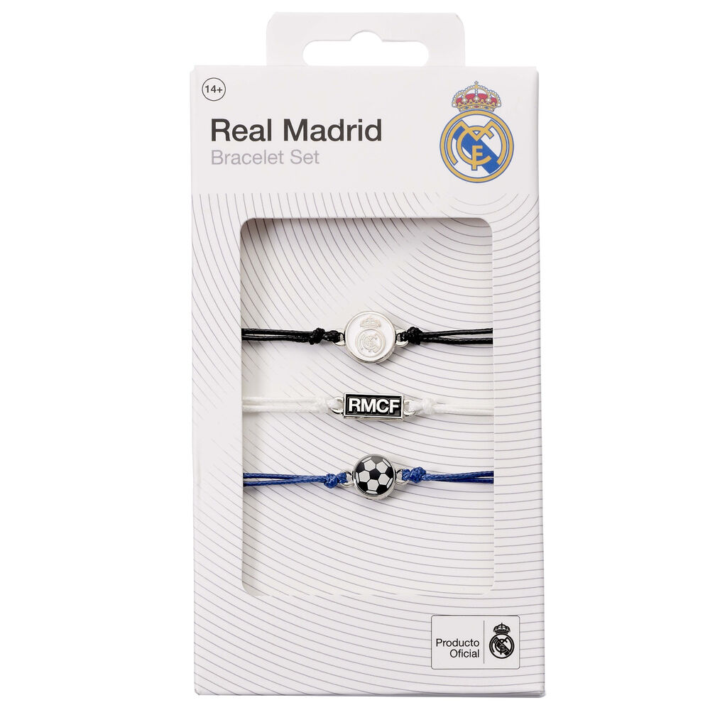set 3 pulseras amistad real madrid