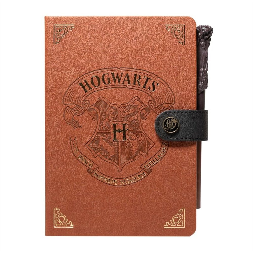 cuaderno a5 premium + boligrafo varita hogwarts harry potter