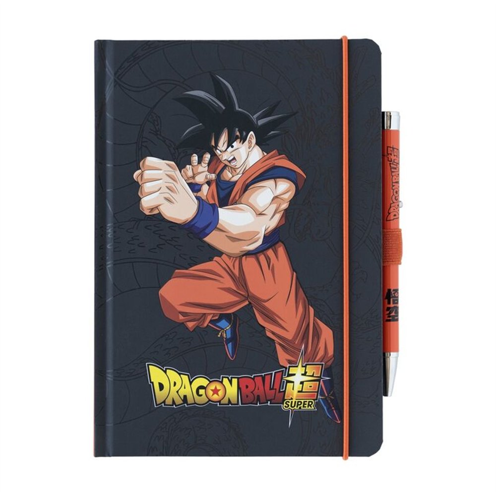cuaderno a5 premium + boligrafo proyector dragon ball super