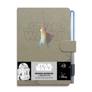 cuaderno a5 premium + boligrafo sable de luz luke skywalker star wars