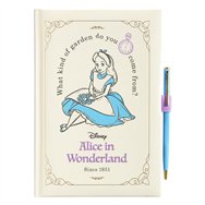 cuaderno a5 premium + boligrafo alicia en el pais de las maravillas disney