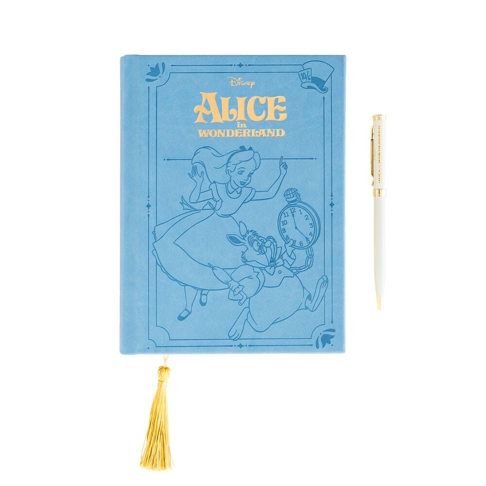 set cuaderno a5 + boligrafo alicia en el pais de las maravillas disney