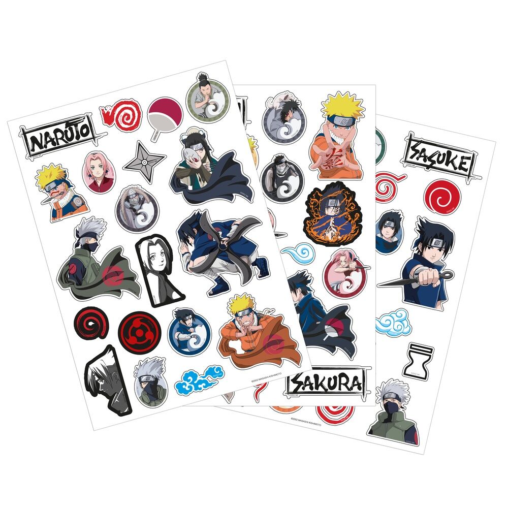 set pegatinas removibles naruto shippuden
