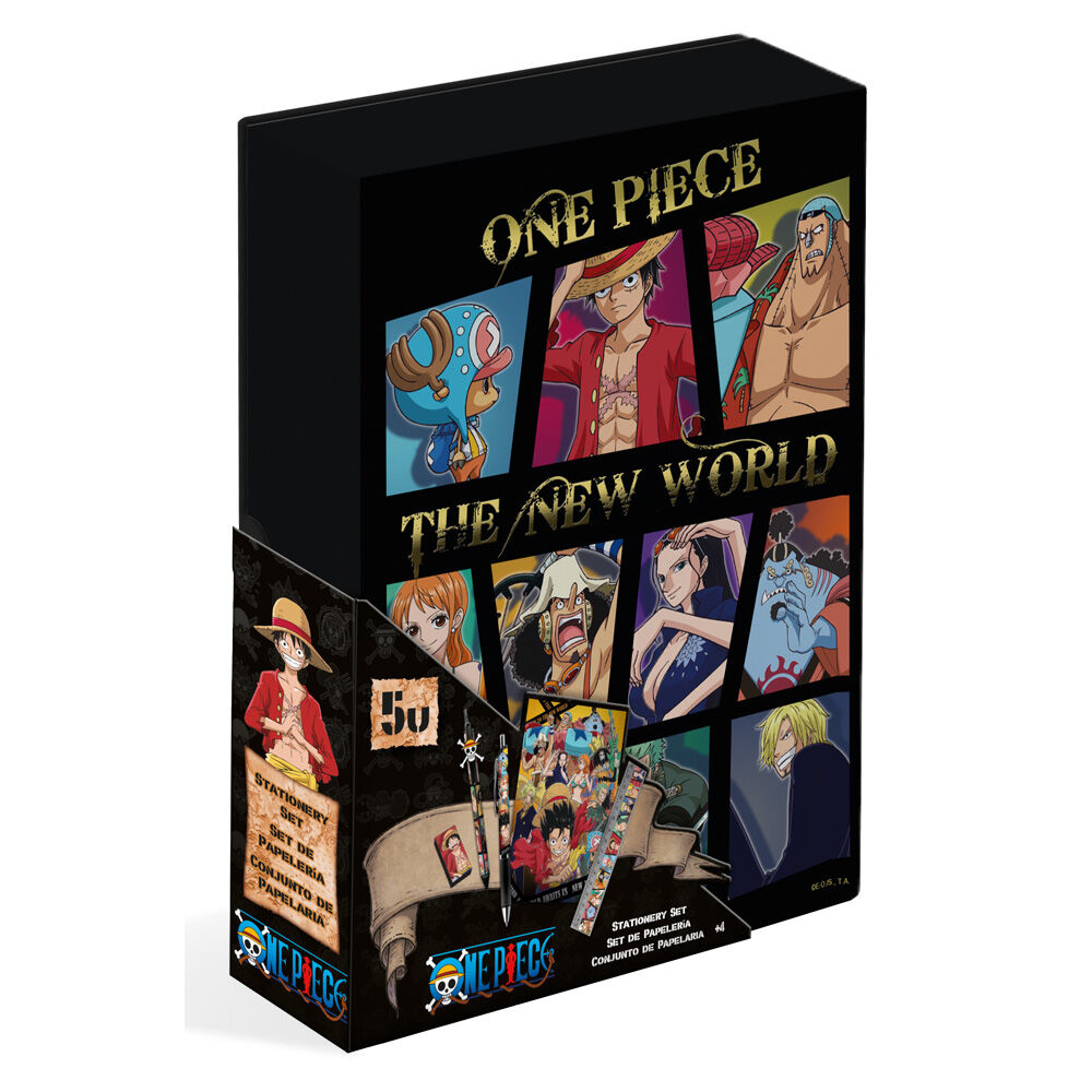 estuche papeleria one piece 5pzs