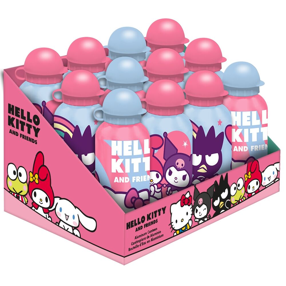 cantimplora aluminio hello kitty and friends 500ml surtido