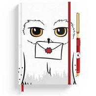 cuaderno a5 premium + boligrafo hedwig harry potter