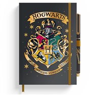 cuaderno a5 premium + boligrafo hogwarts harry potter