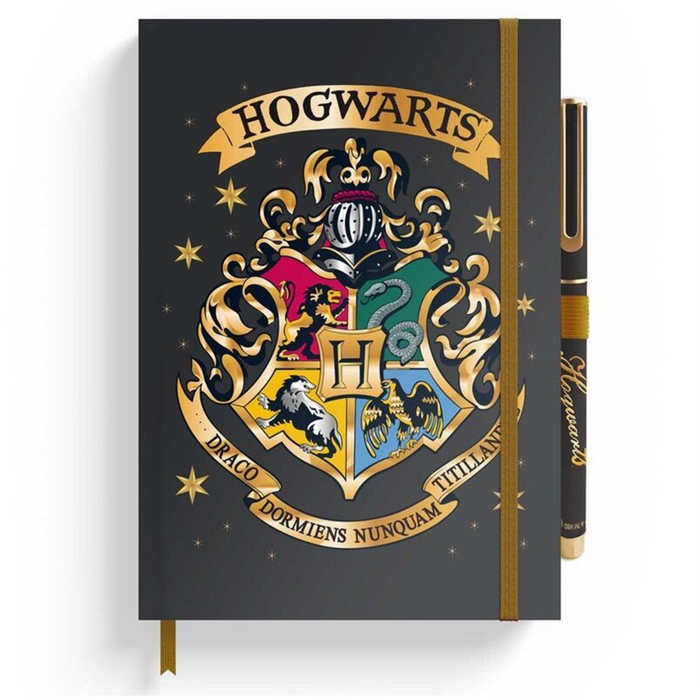 cuaderno a5 premium + boligrafo hogwarts harry potter