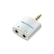 adaptador audio vention jack 3.5/m - 2x jack 3.5/h white