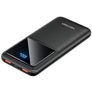 powerbank vention 10000mah 2xusb-a + usb-c led display 22.5w black