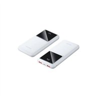 powerbank vention 10000mah 2xusb-a + usb-c led display 22.5w white