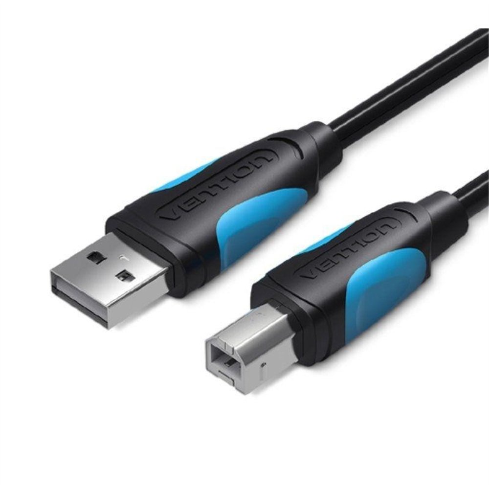 cable usb 2.0 vention usb-a/m - usb-b/m 1m 480mbps black