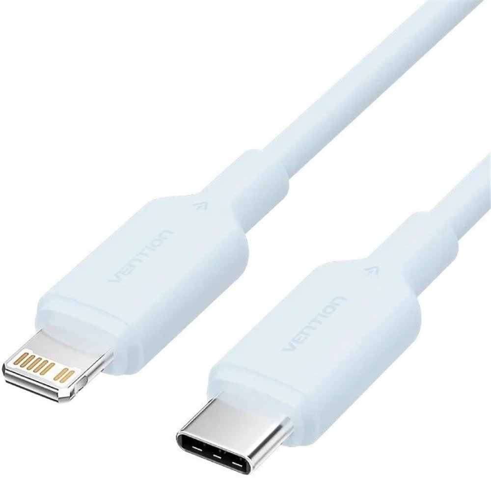cable usb 2.0 vention usb-c - lightning 27w 480mbps 1m blue