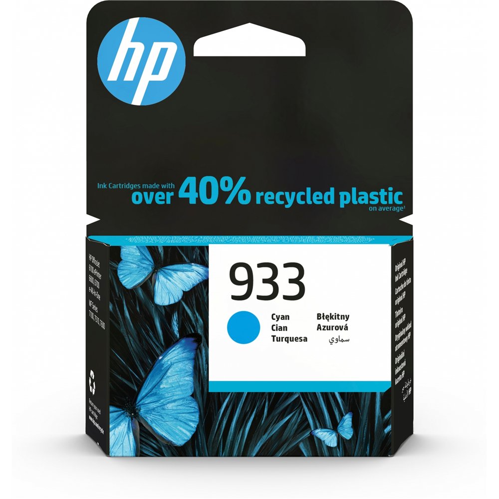 hp 933 cartucho de tinta original rendimiento estandar cian
