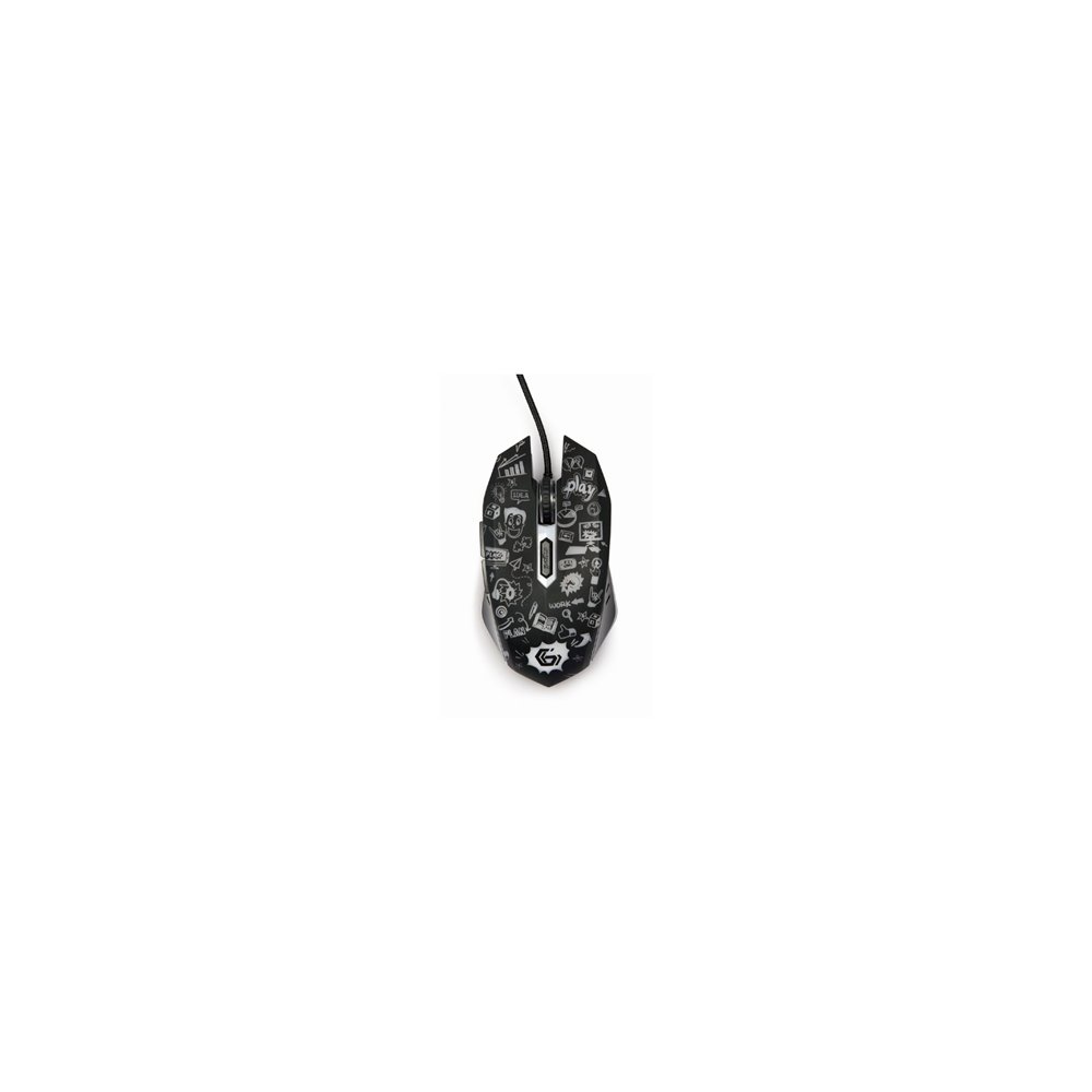 gembird mus-6b-grafix-01 ratón mano derecha usb tipo a í“ptico 3600 dpi