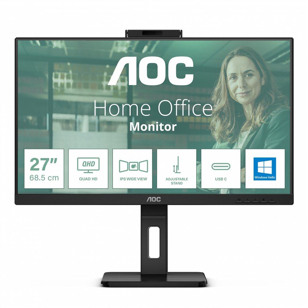 aoc q27p3qw pantalla para pc 68,6 cm (27") 2560 x 1440 pixeles quad hd negro