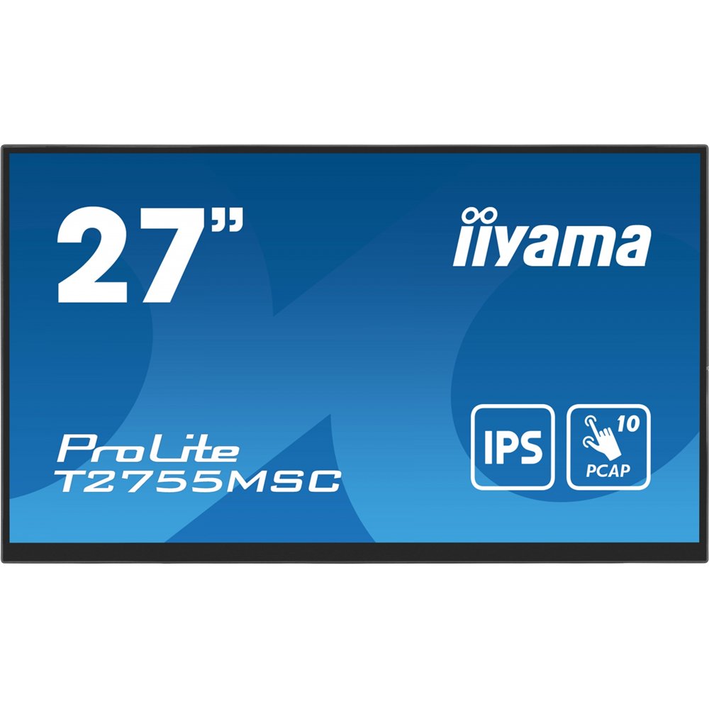 iiyama prolite t2755msc-b1 pantalla para pc 68,6 cm (27") 1920 x 1080 pixeles full hd led pantalla táctil mesa negro