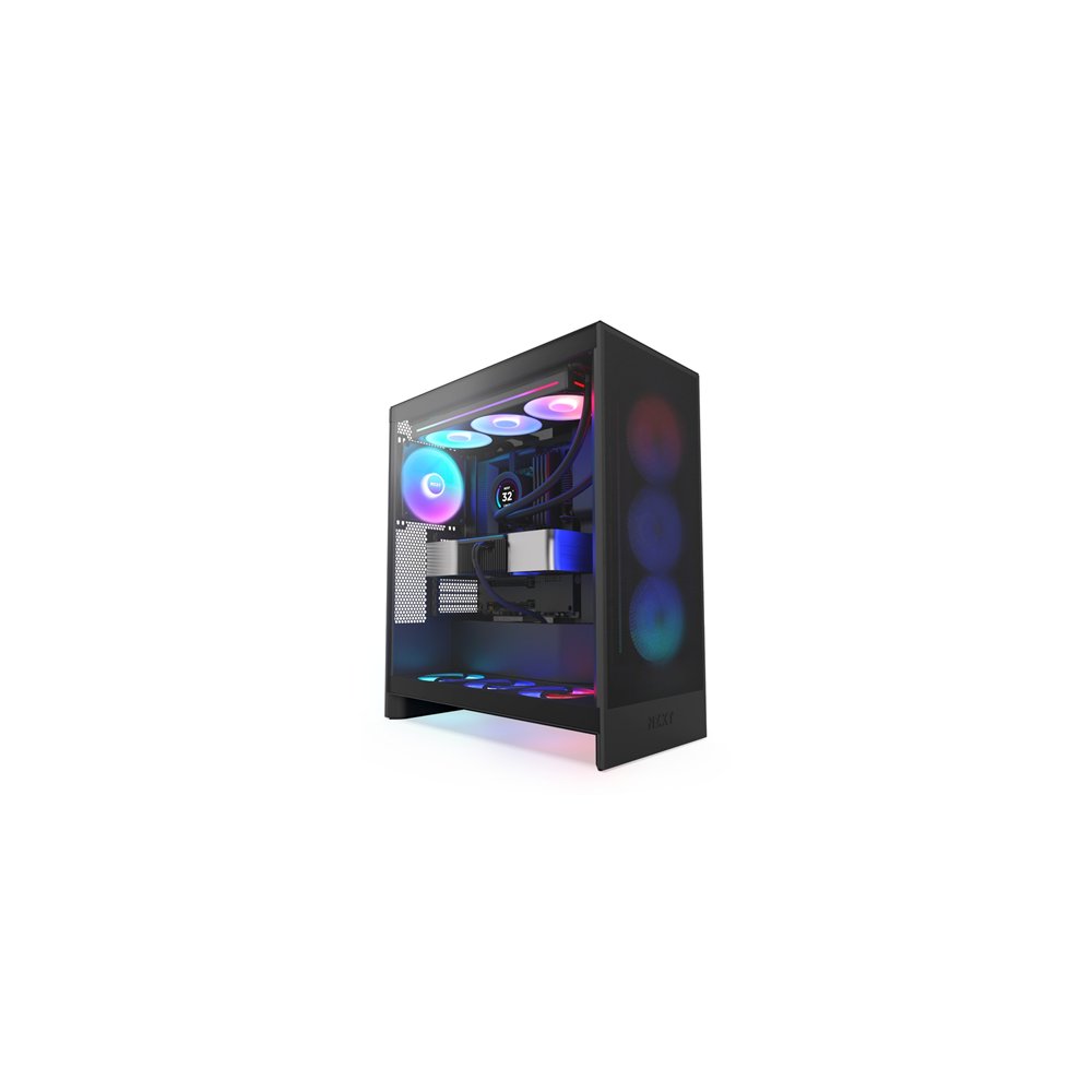 nzxt h7 flow rgb midi tower negro