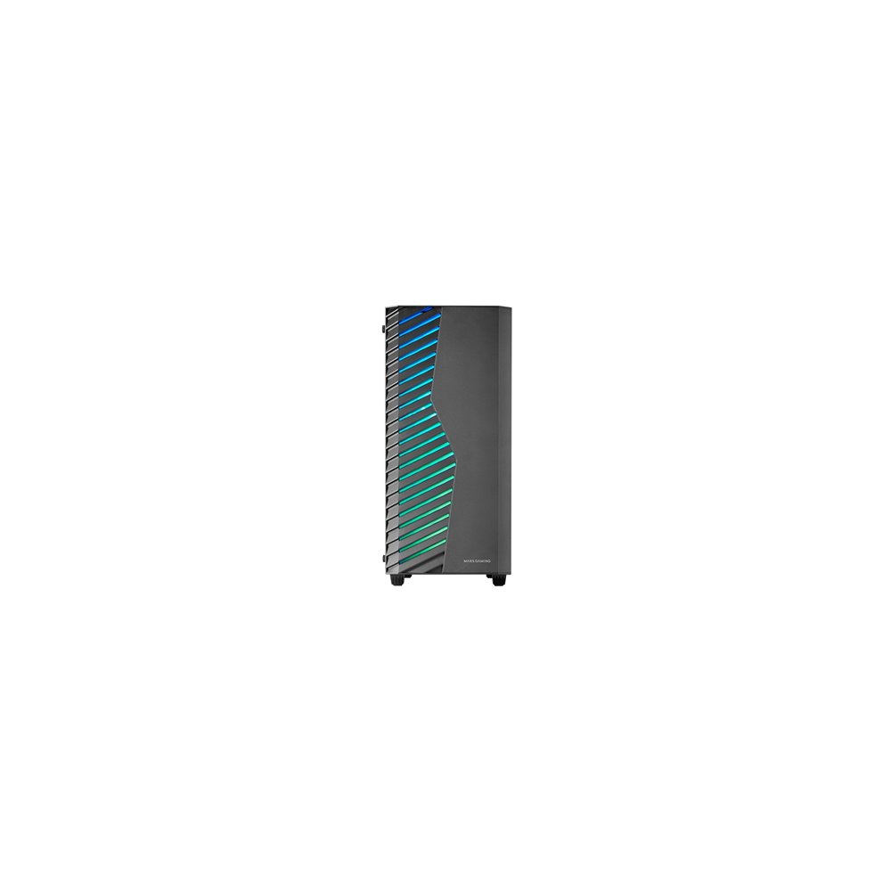 mars gaming mc-volt, caja gaming atx, ventilador argb 120mm, rejilla frontal argb, ventana lateral completa cristal templado, ge