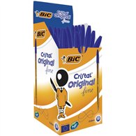bic 872730 bolígrafo azul fino 50 pieza(s)