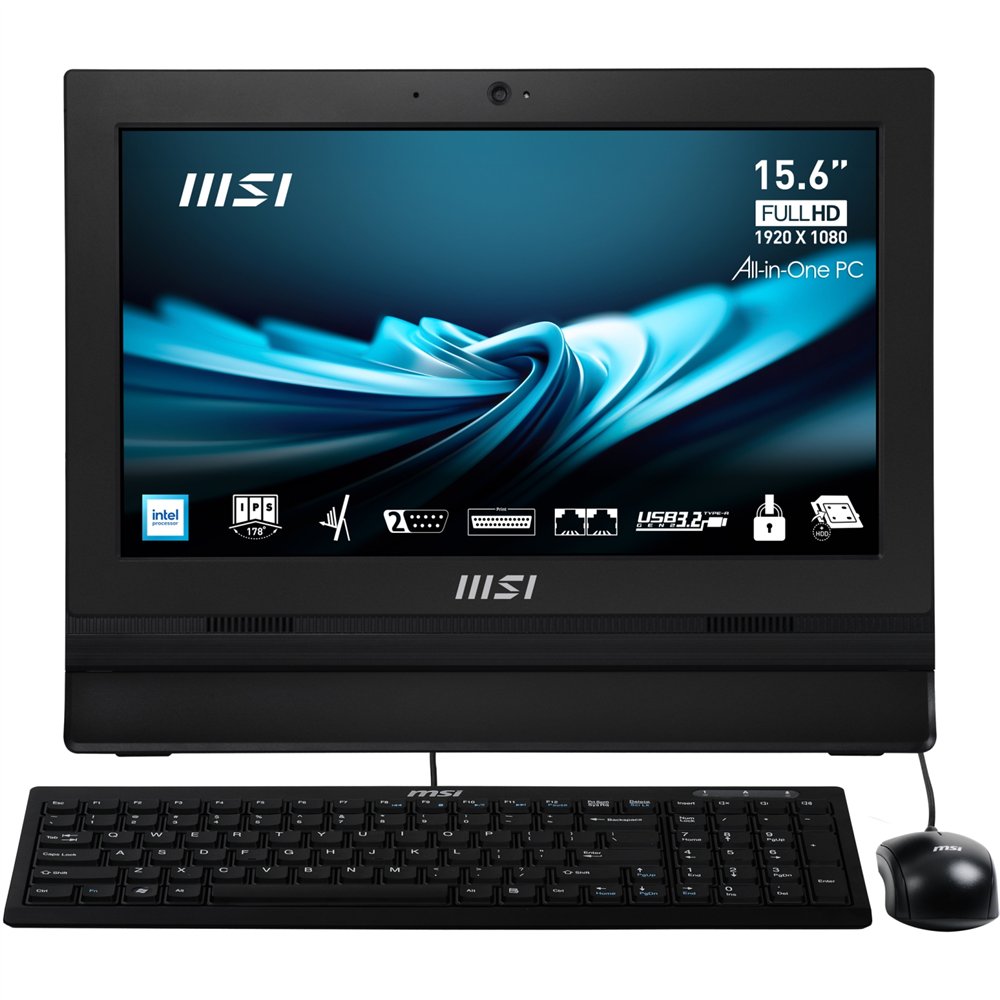 msi pro ap162t adl-007xes all-in-one pc intel® n n100 39,6 cm (15.6") 1920 x 1080 pixeles pantalla táctil pc todo en uno 4 gb dd