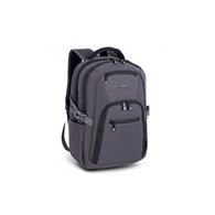 urban factory hte17uf mochila mochila de viaje negro, gris malla, poliéster, plástico reciclado, acero