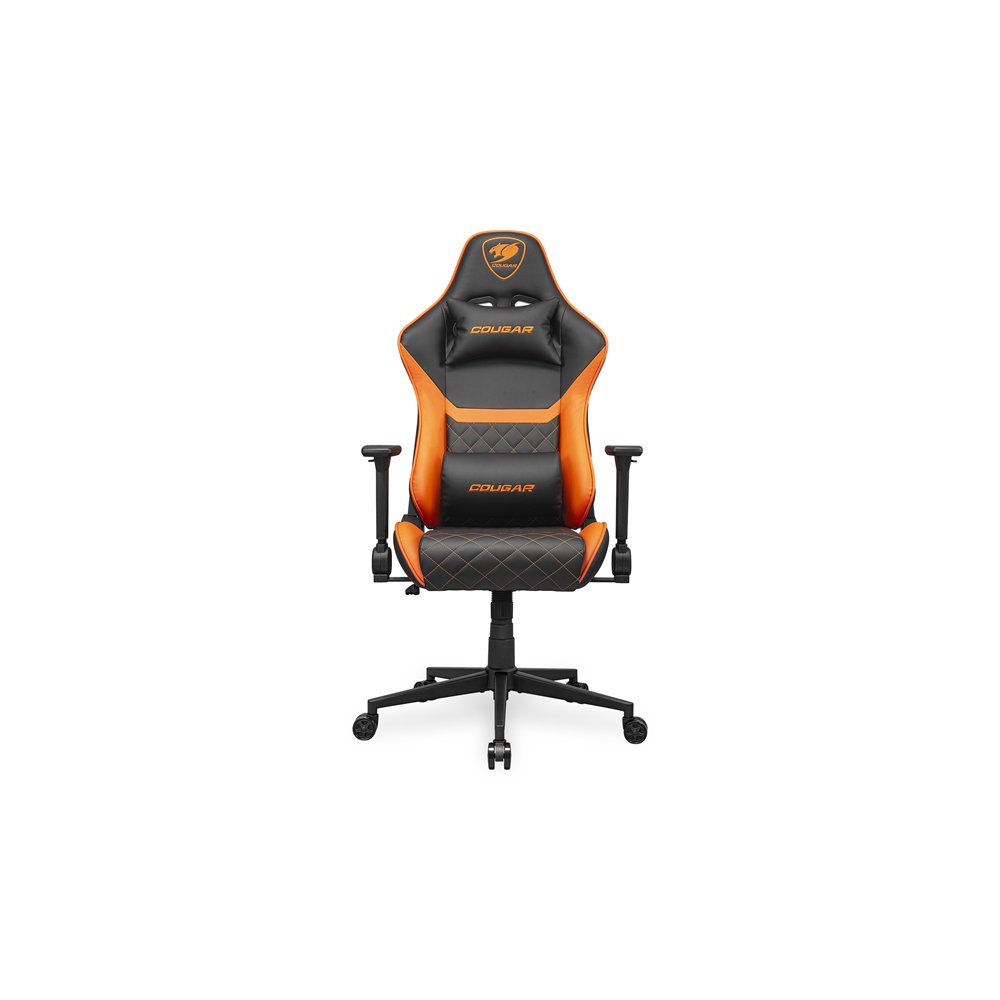 cougar gaming armor one v2 asiento acolchado tapizado negro, naranja