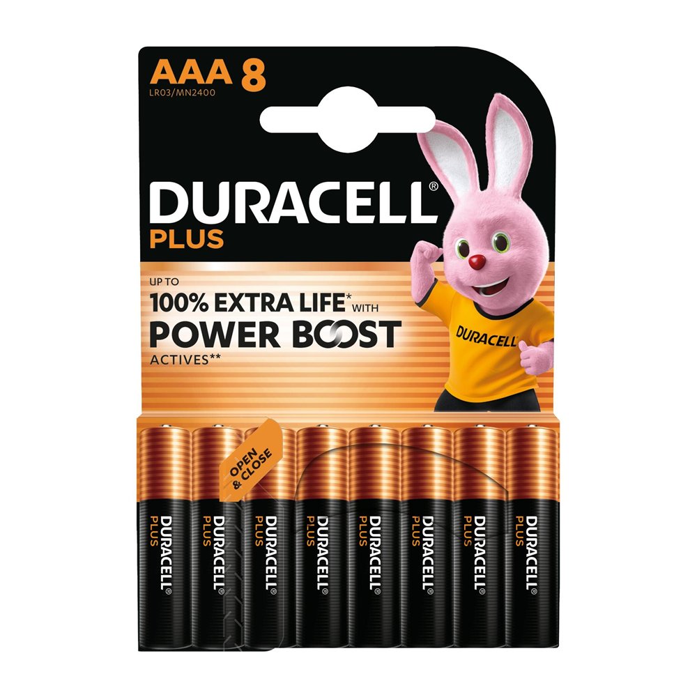 duracell plus batería de un solo uso aaa alcalino