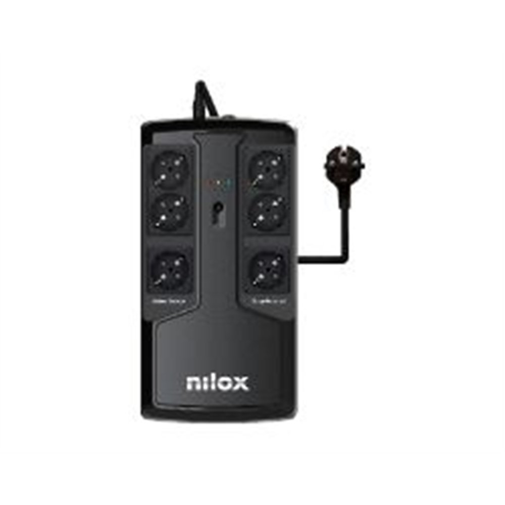 s.a.i. nilox premium 850va 595w negra (nxgclio8501x5v2)