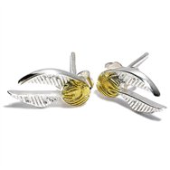pendientes golden snitch plata