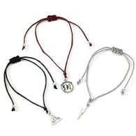 set 3 pulseras amistad reliquias de la muerte harry potter