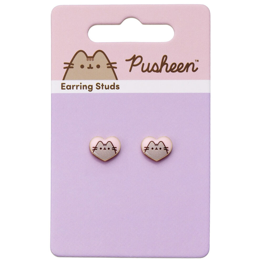 pendientes corazon pusheen